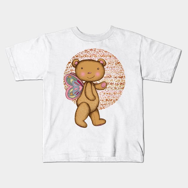 Love Bear Kids T-Shirt by micklyn